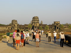 on bridge across moat (200m.)