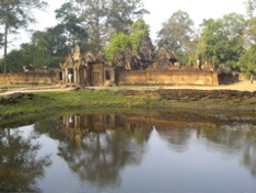 Central group from across moat 
