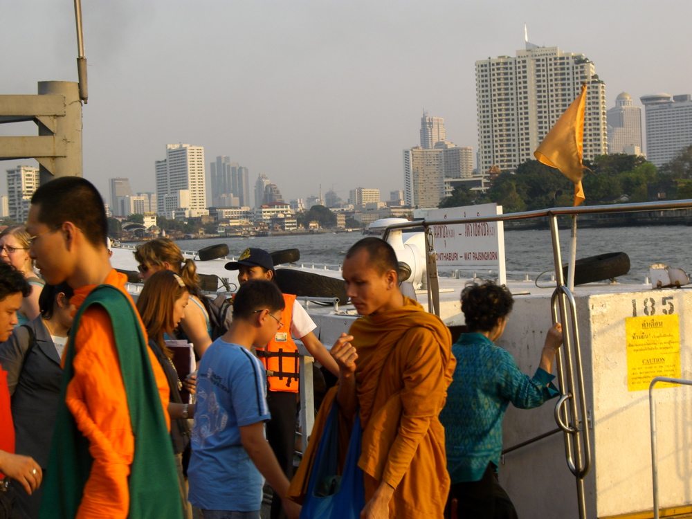 on a boat-bus
