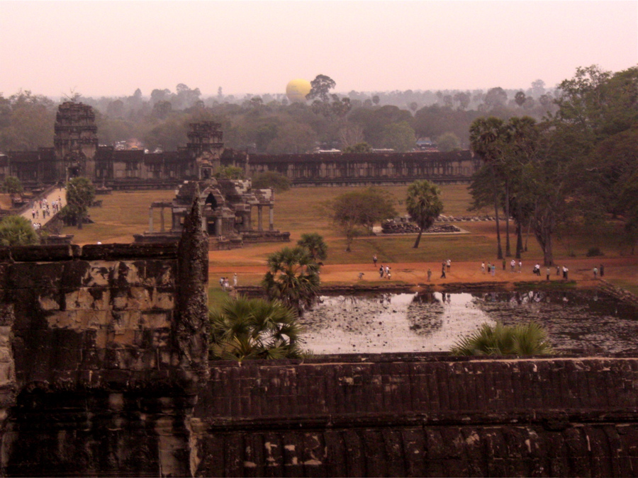 view from Angkor Wat at sunset