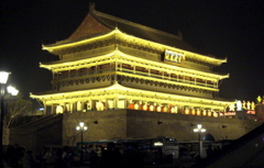 Xi'an: Drum Tower at night
